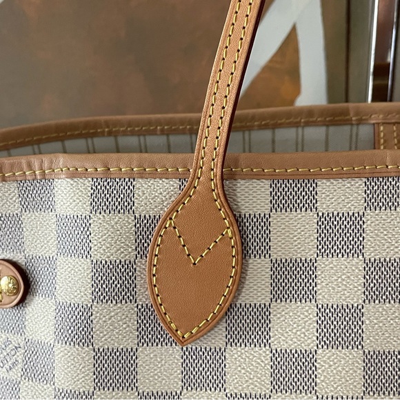 Louis Vuitton Neverfull MM Damier Azur with pouch - Picture 2 of 16